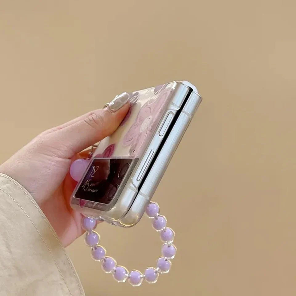Pearly Petal Bracelet Charm Phone Case - Samsung