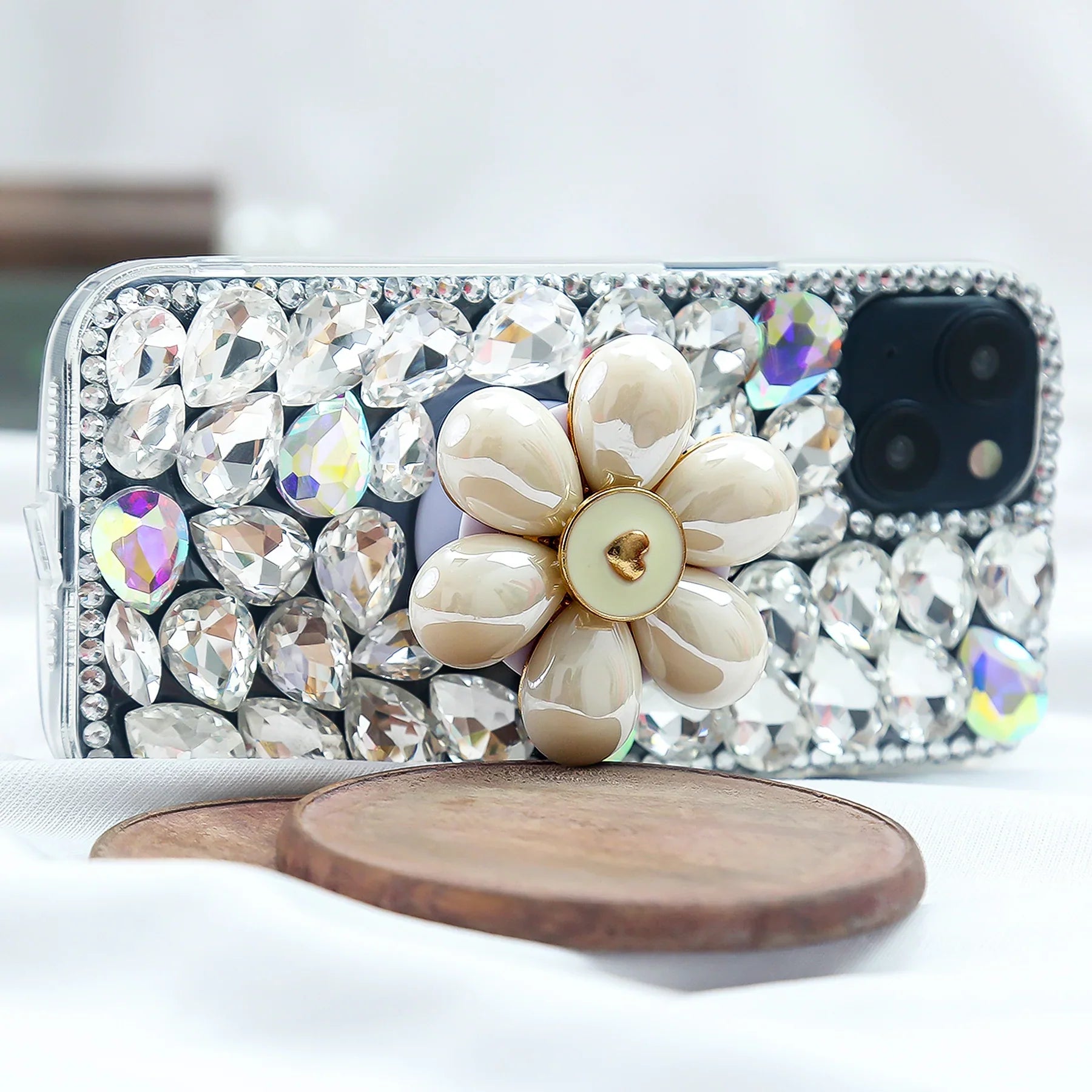 Diamond Petal Elegance Stand Phone Case