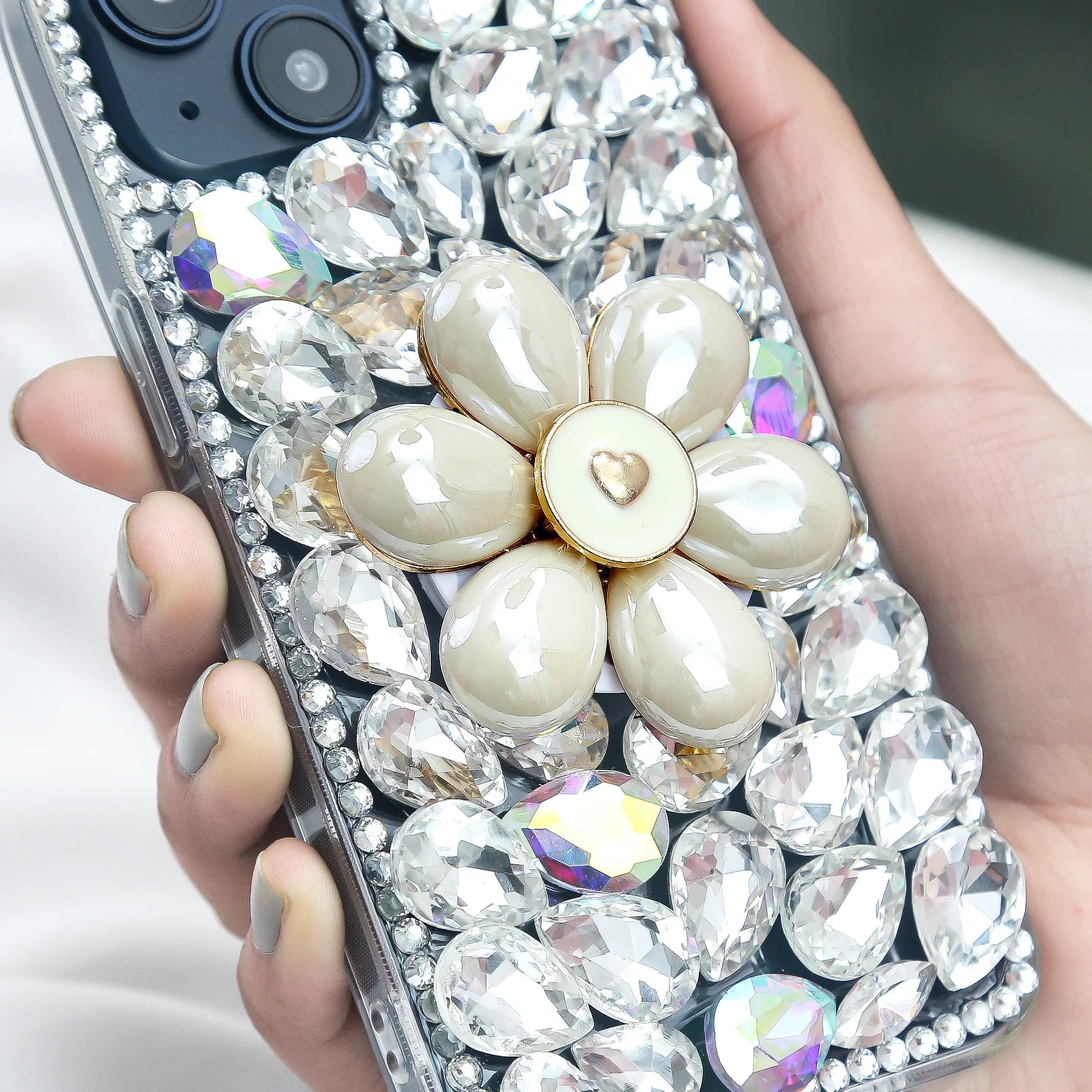 Diamond Petal Elegance Stand Phone Case