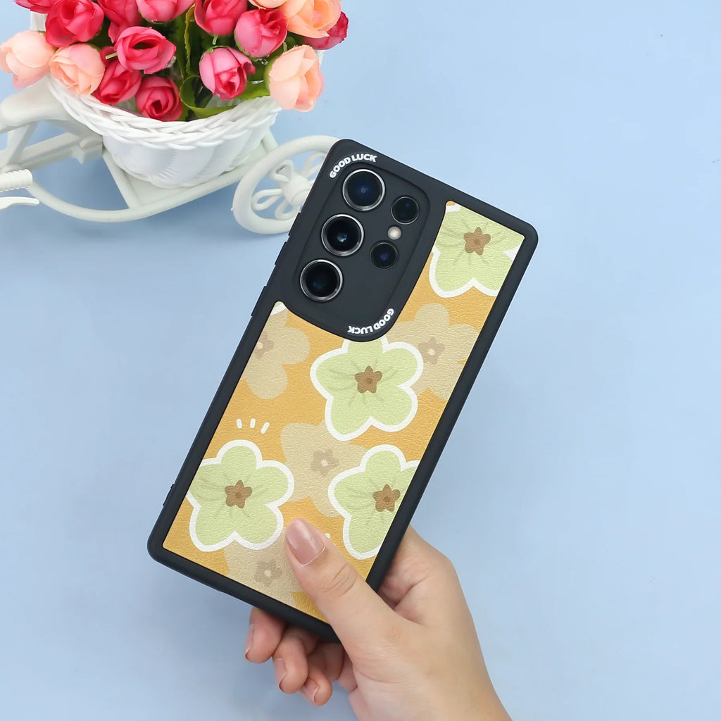 Floral Edition Leather Textured Soft Case - Samsung