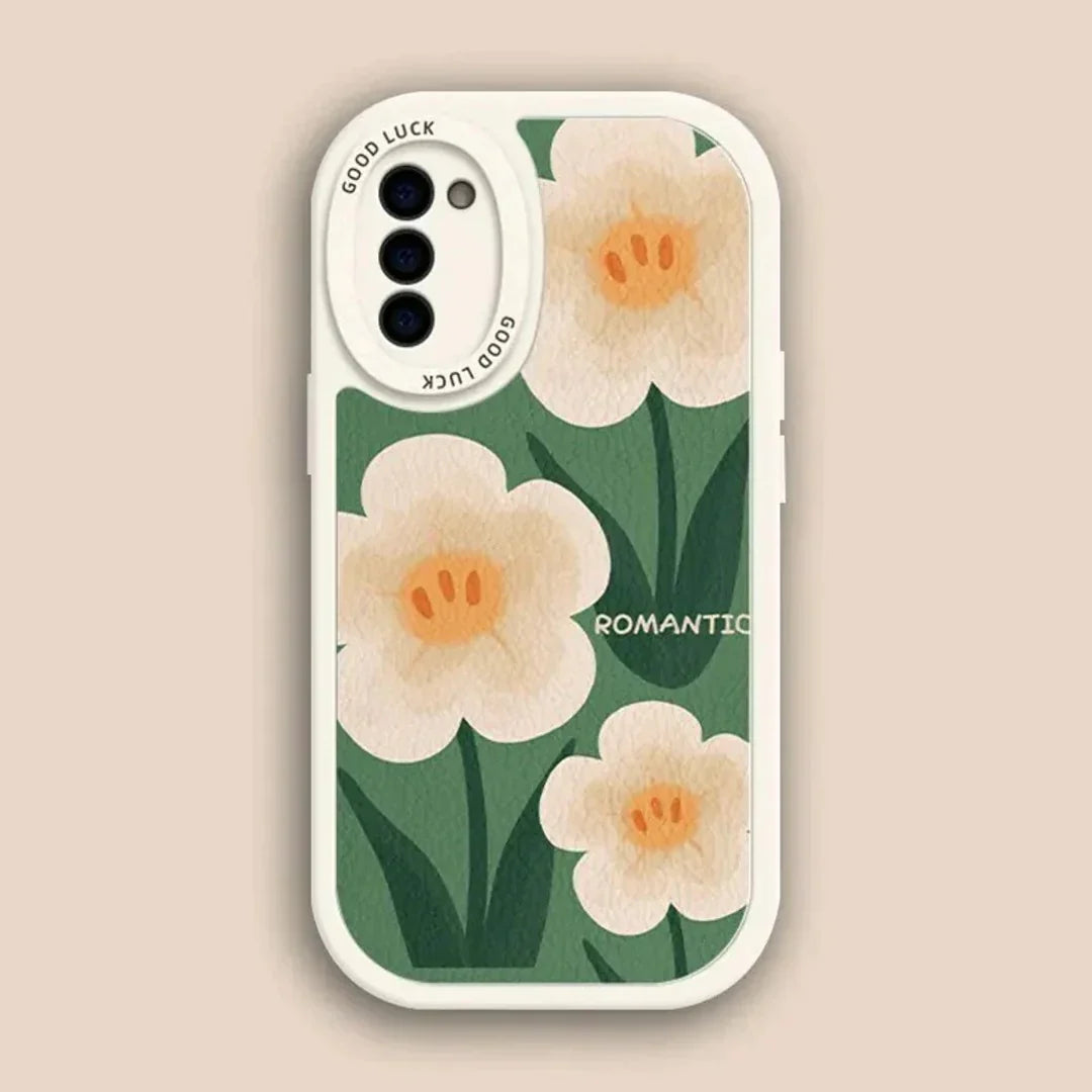 Floral Edition Leather Textured Soft Case - Samsung