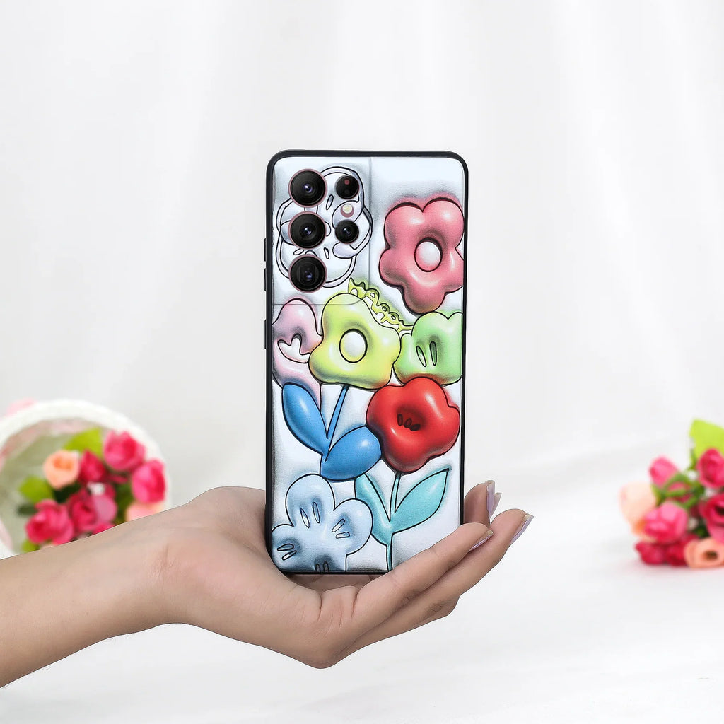 3D Printed Floral Sculpture Case - Samsung