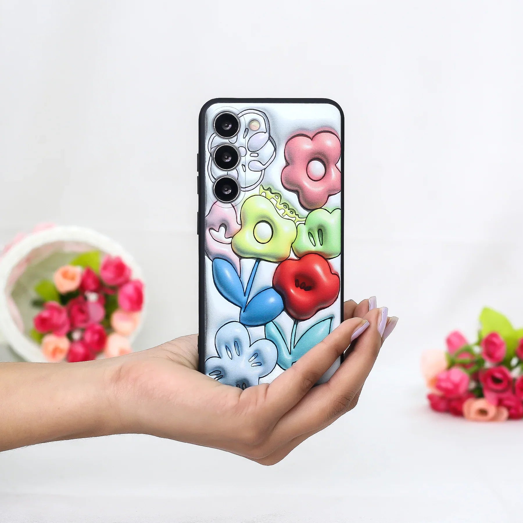 3D Printed Floral Sculpture Case - Samsung