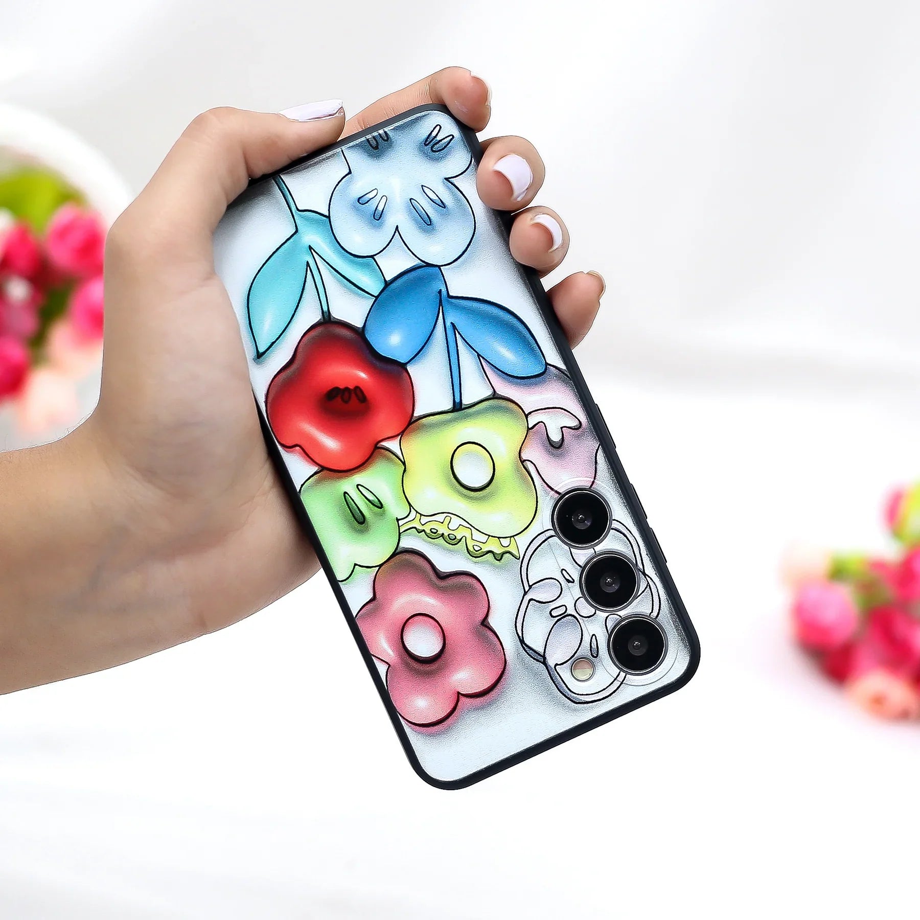 3D Printed Floral Sculpture Case - Samsung