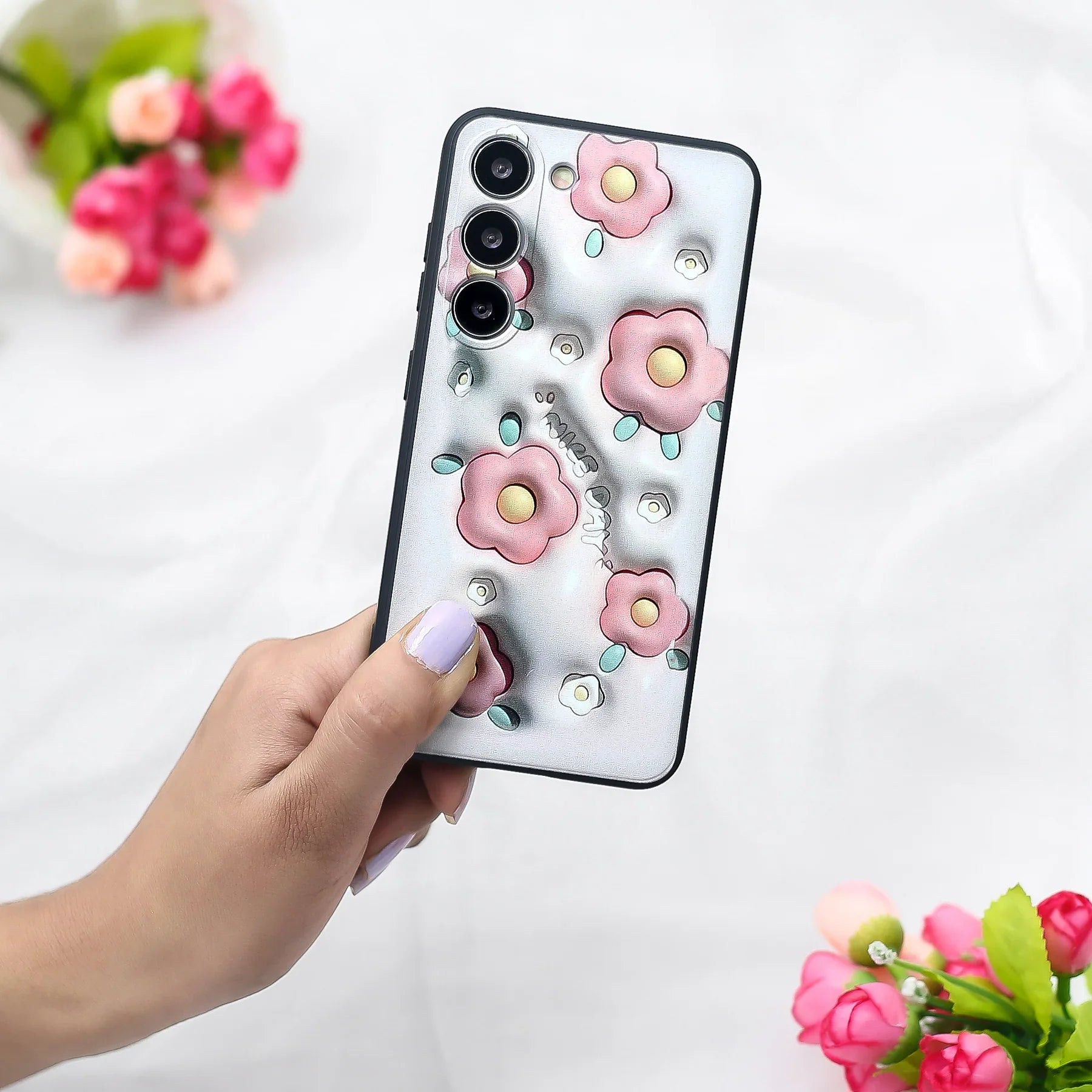 3D Printed Floral Sculpture Case - Samsung