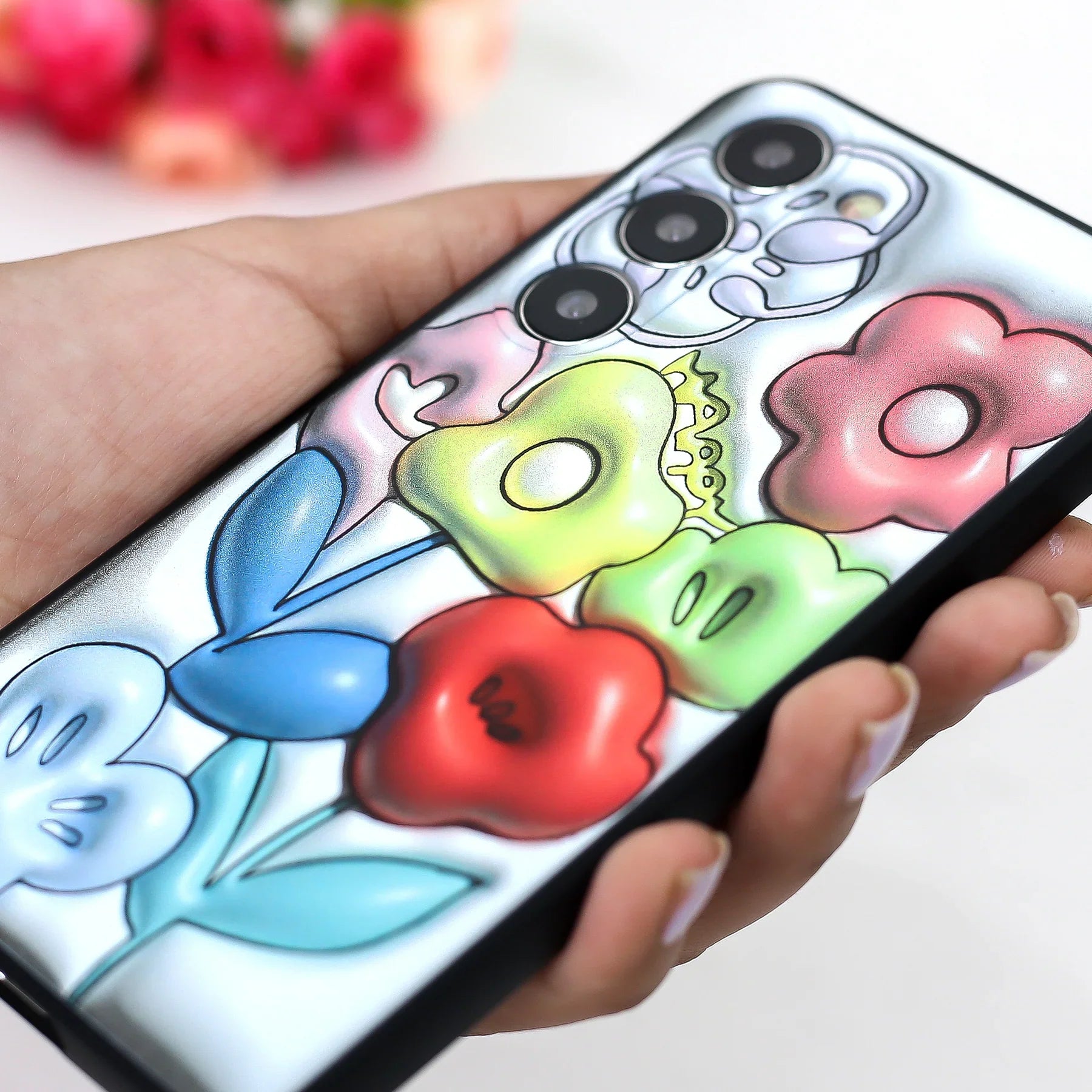 3D Printed Floral Sculpture Case - Samsung