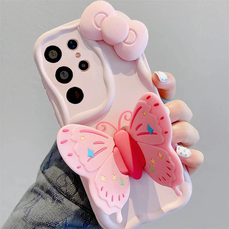 3D Butterfly Wings Stand Case - Samsung