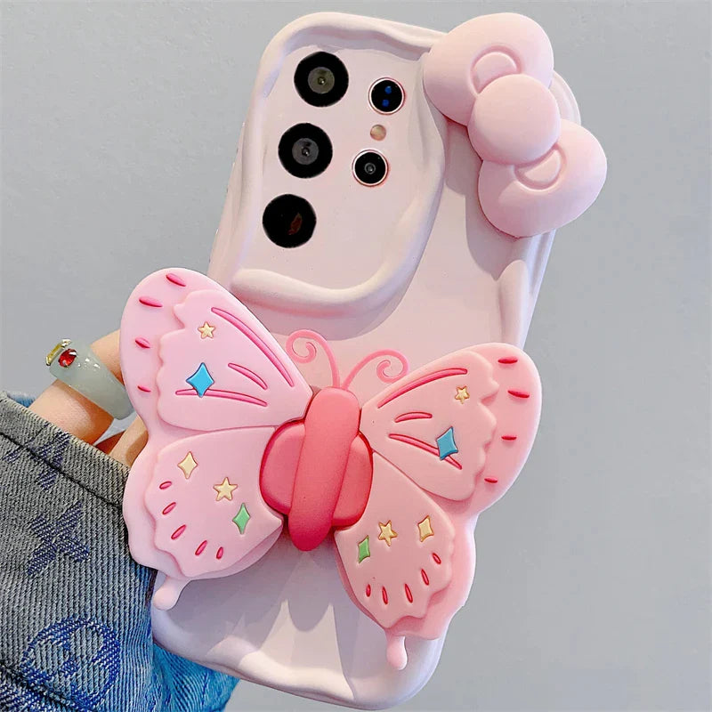 3D Butterfly Wings Stand Case - Samsung