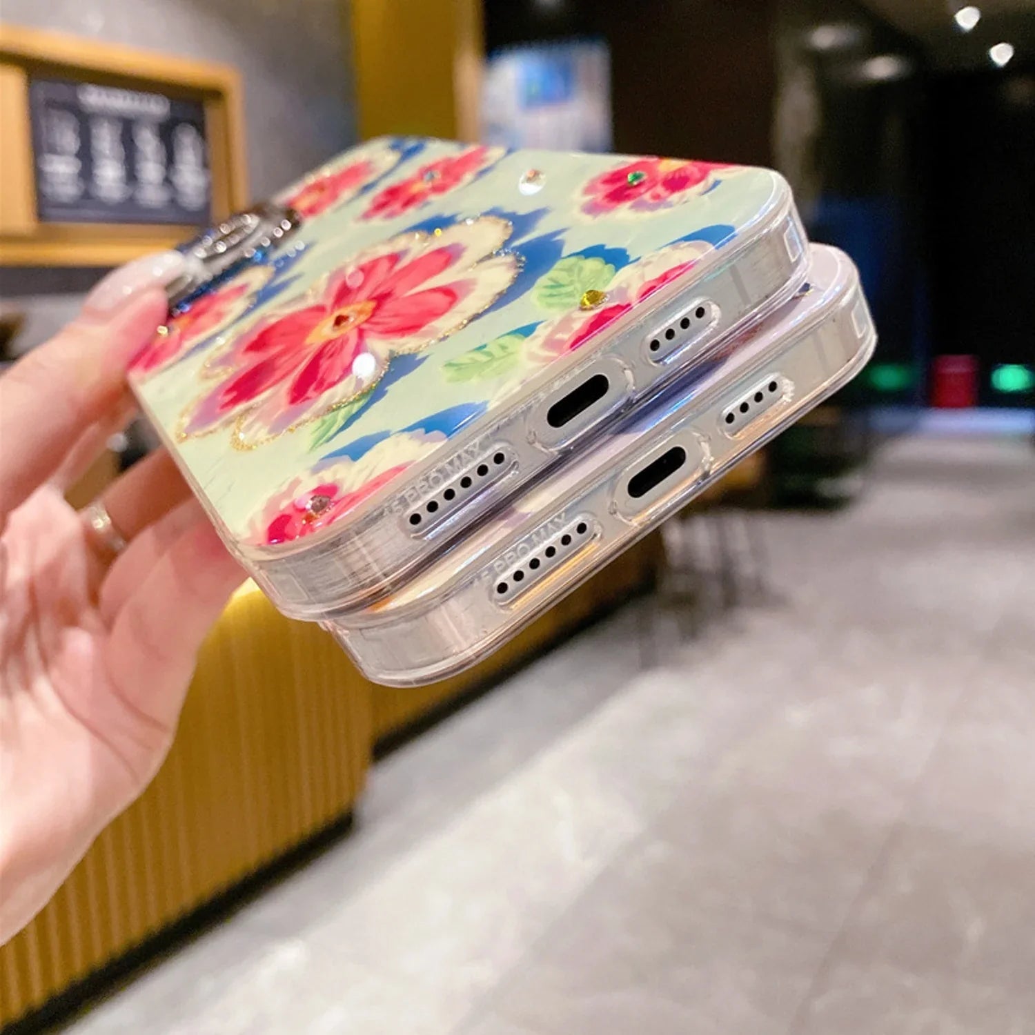 Pastel Petal Oil Painting Flowers Case