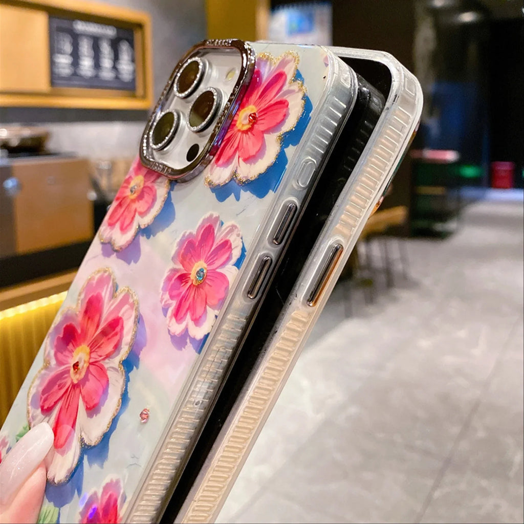 Pastel Petal Oil Painting Flowers Case