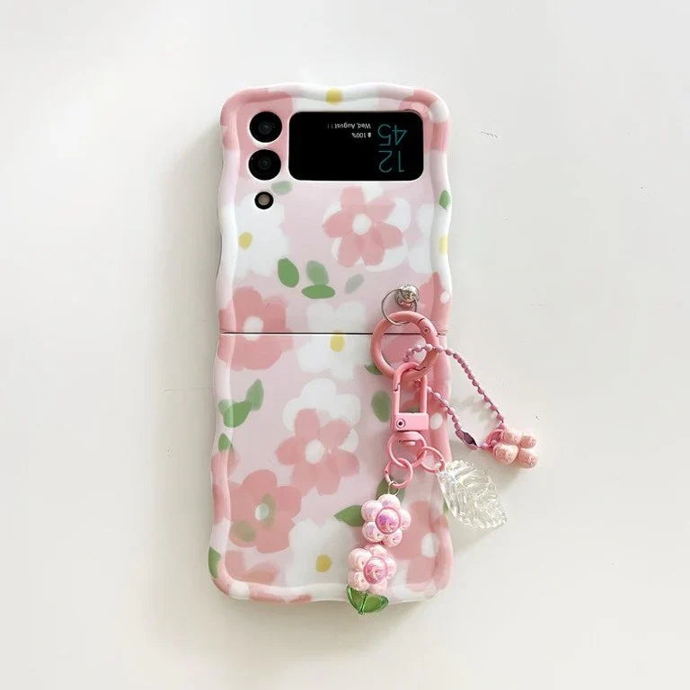 Floral Harmony Shell Case with Charm - Samsung