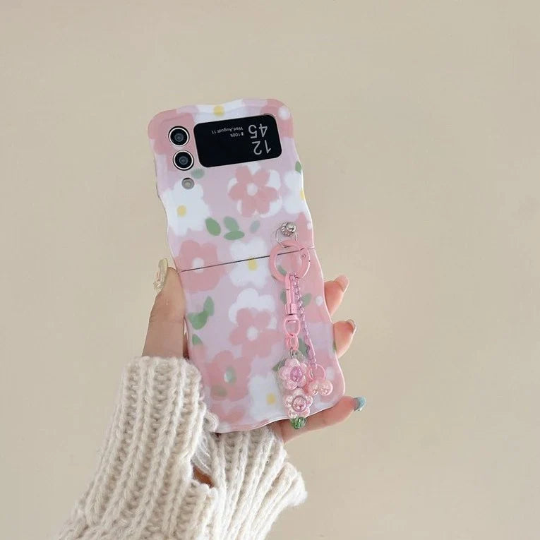 Floral Harmony Shell Case with Charm - Samsung