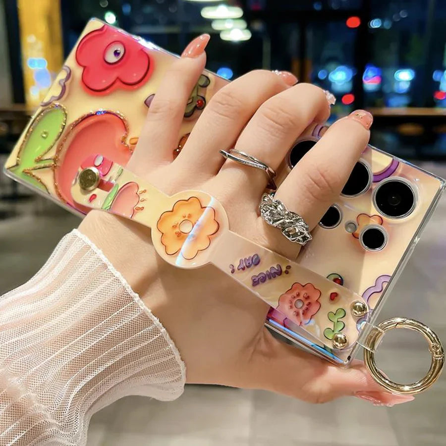 Vibrant Flower Shiny Phone Case - Samsung