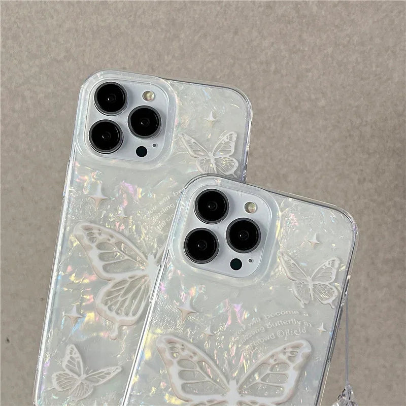 Chic Serene Graceful Butterfly Case with Charm