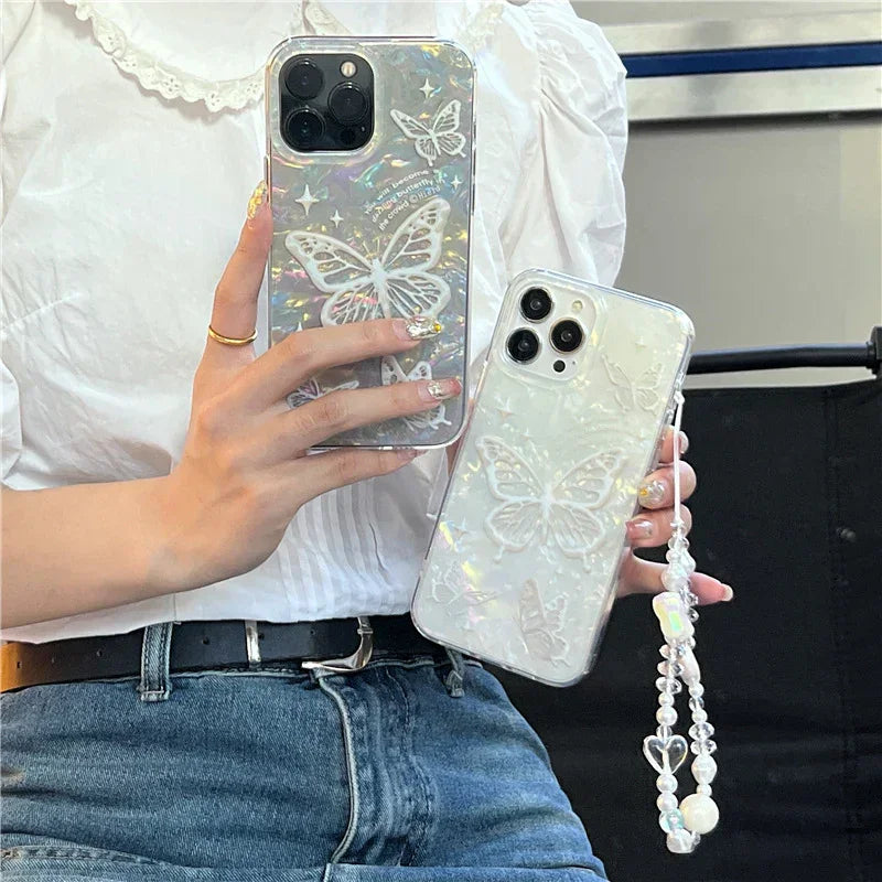 Chic Serene Graceful Butterfly Case with Charm