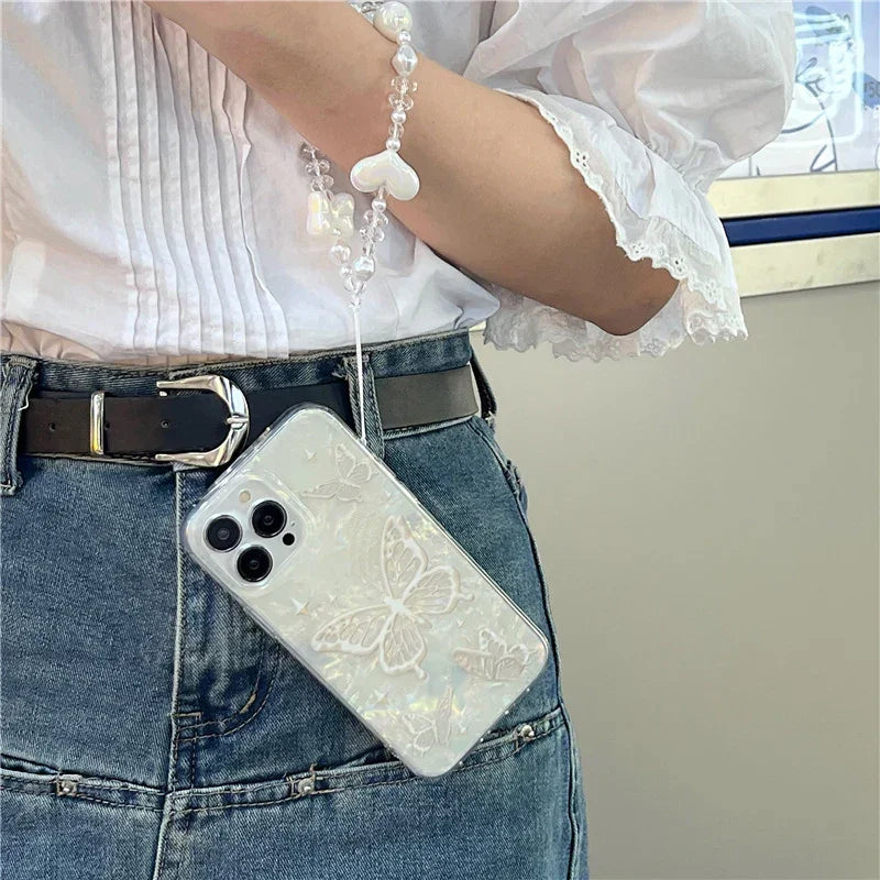 Chic Serene Graceful Butterfly Case with Charm