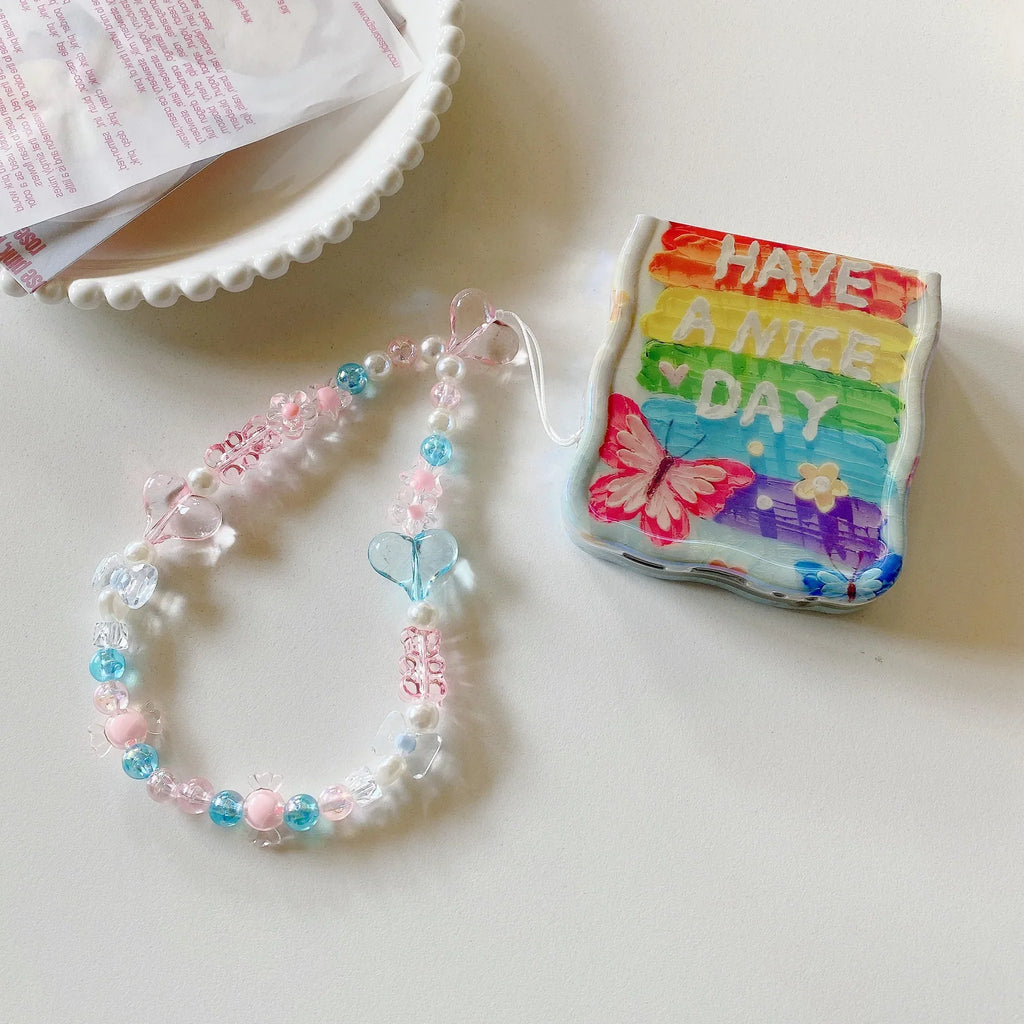 Whimsical Monarch Rainbow Case with Charm - Samsung