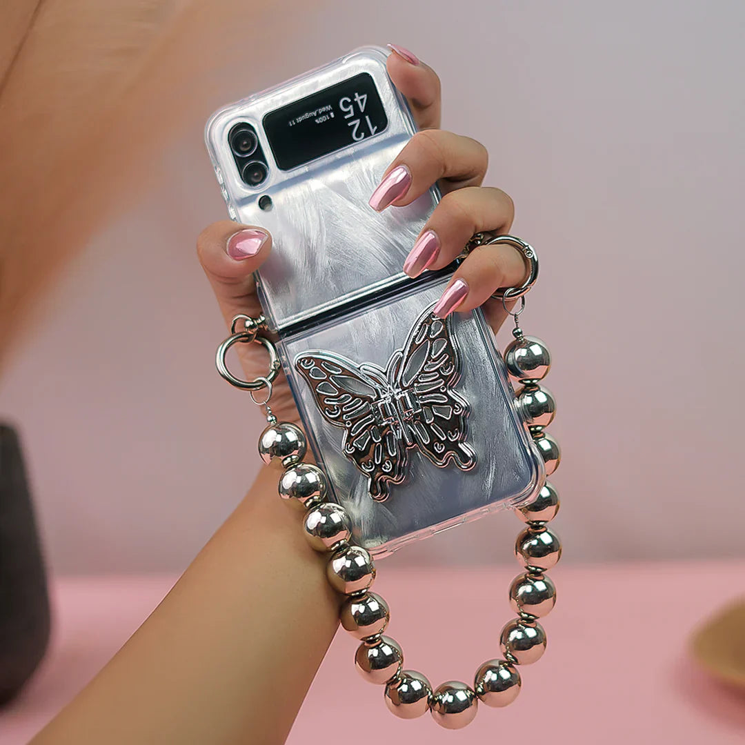 Delicate Beauty Butterfly Case with Charm - Samsung
