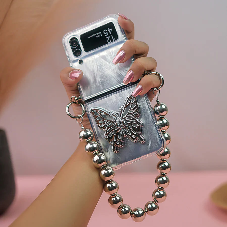 Delicate Beauty Butterfly Case with Charm - Samsung
