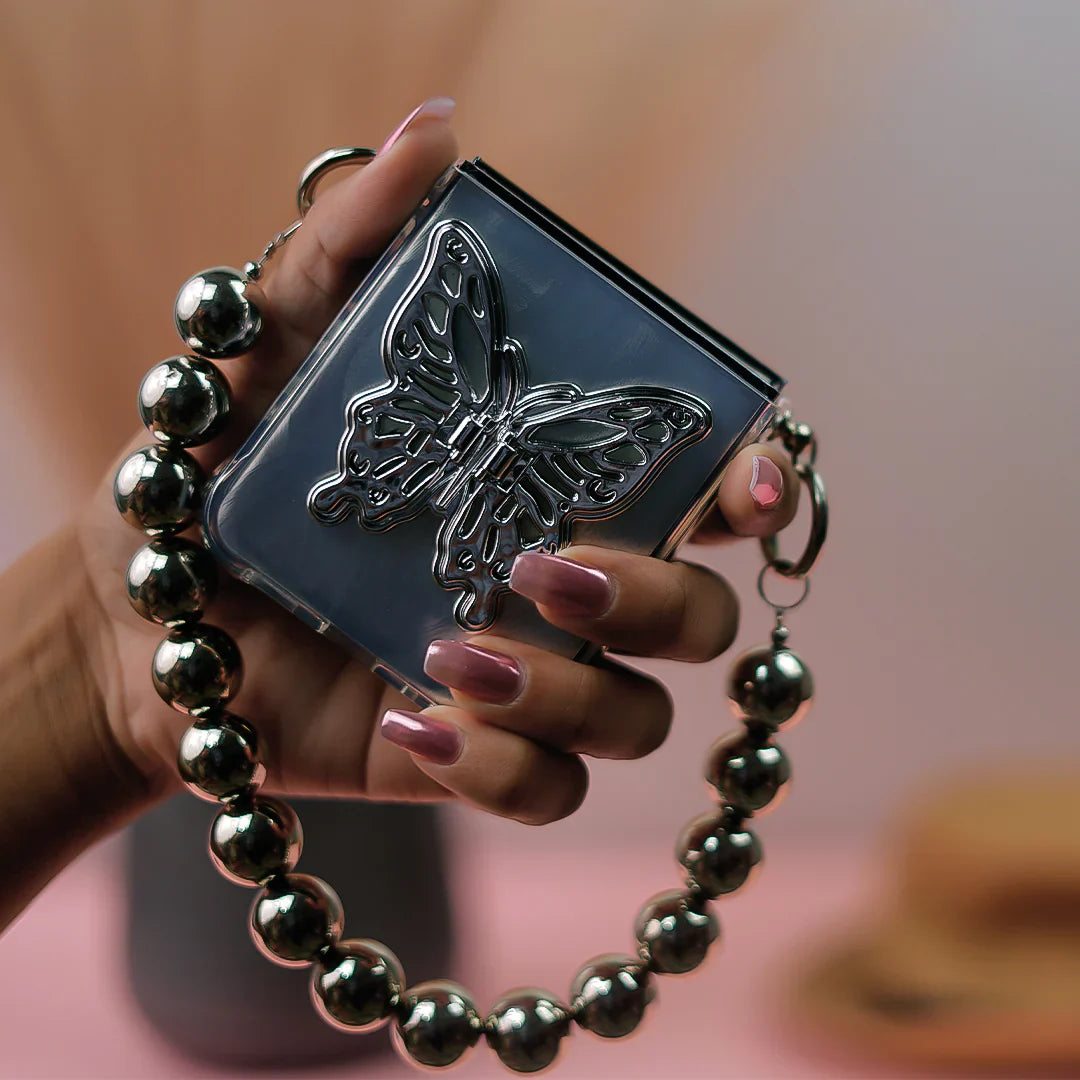 Delicate Beauty Butterfly Case with Charm - Samsung