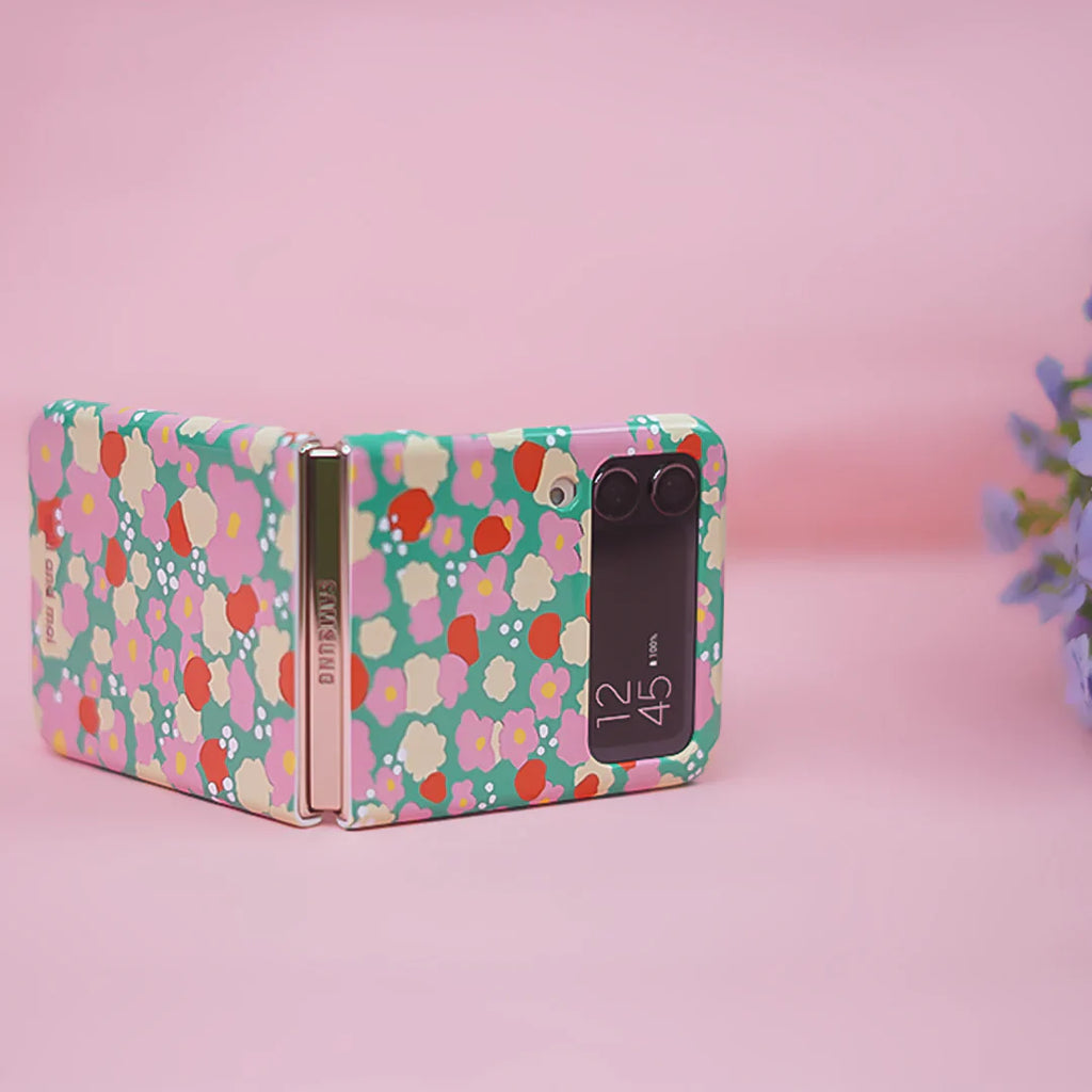 Bright Floral Blossom Burst Print Case - Samsung
