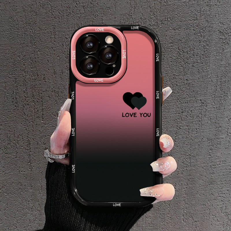 Gradient Ombre Love Heart Case