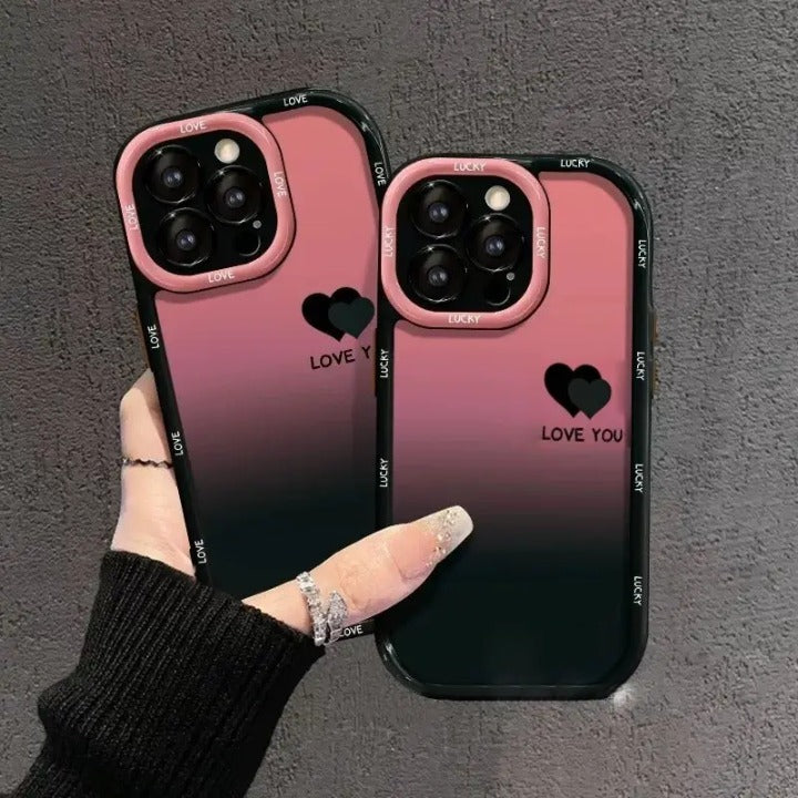 Gradient Ombre Love Heart Case