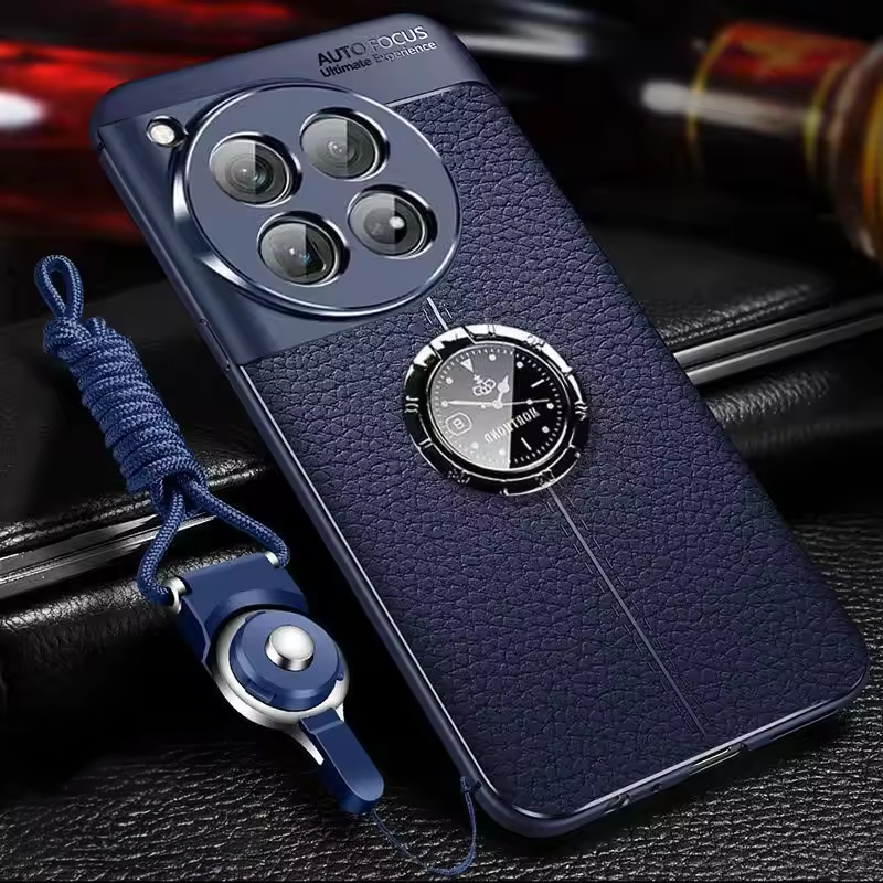 Luxury Leather Craft Clock Inspired Watch Case - OnePlus