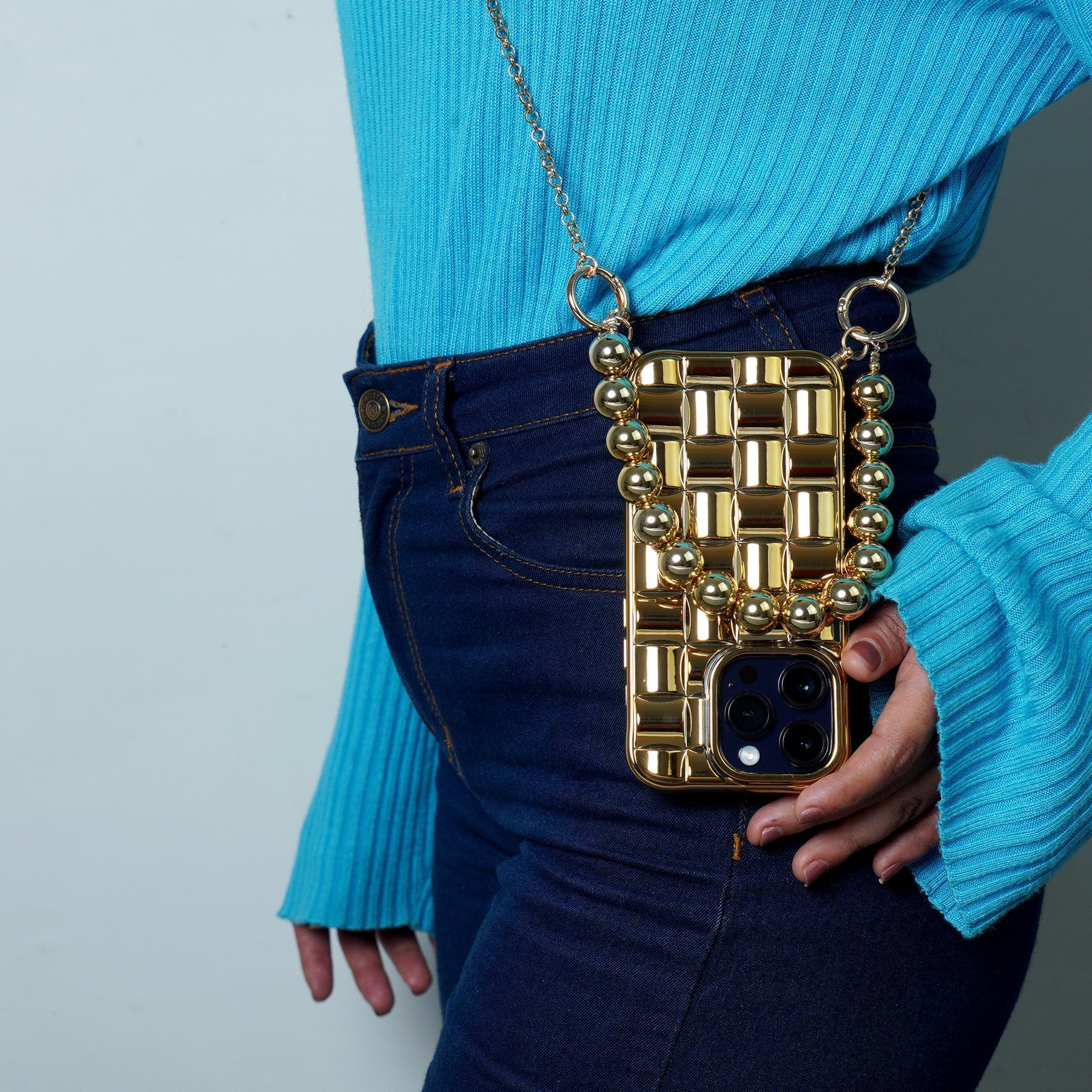 Lanyard Metal Beads Bracelet Case