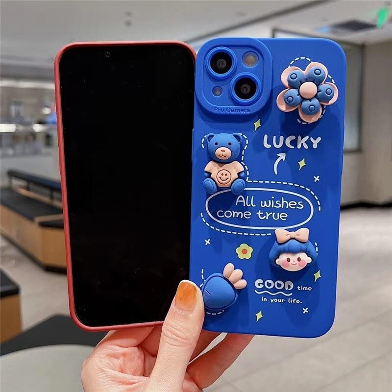 Cute 3D Cartoon Soft Rubber Flexible Silicone Back Cover Case