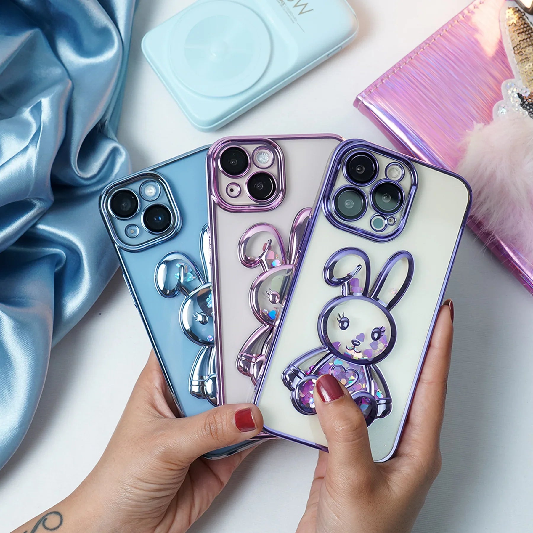 Transparent 3D Bear Protective Case