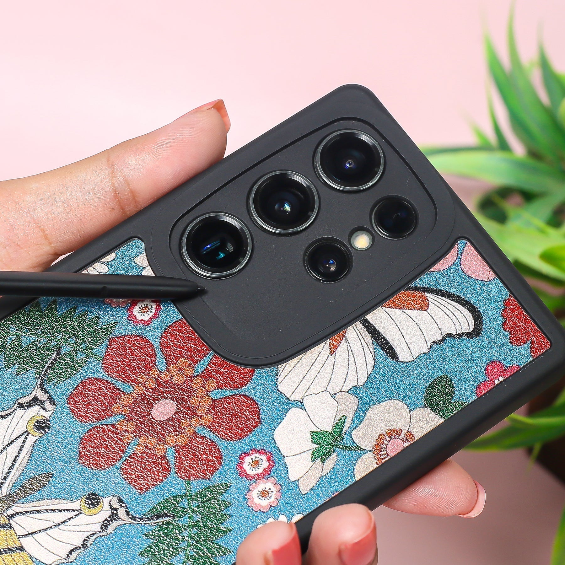 Butterfly Flowers Pattern Phone Case - Samsung