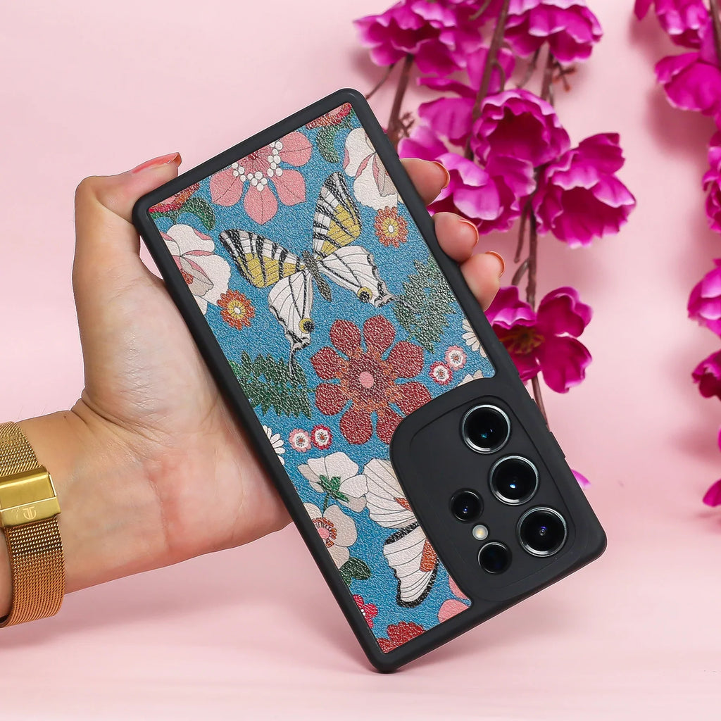 Butterfly Flowers Pattern Phone Case - Samsung