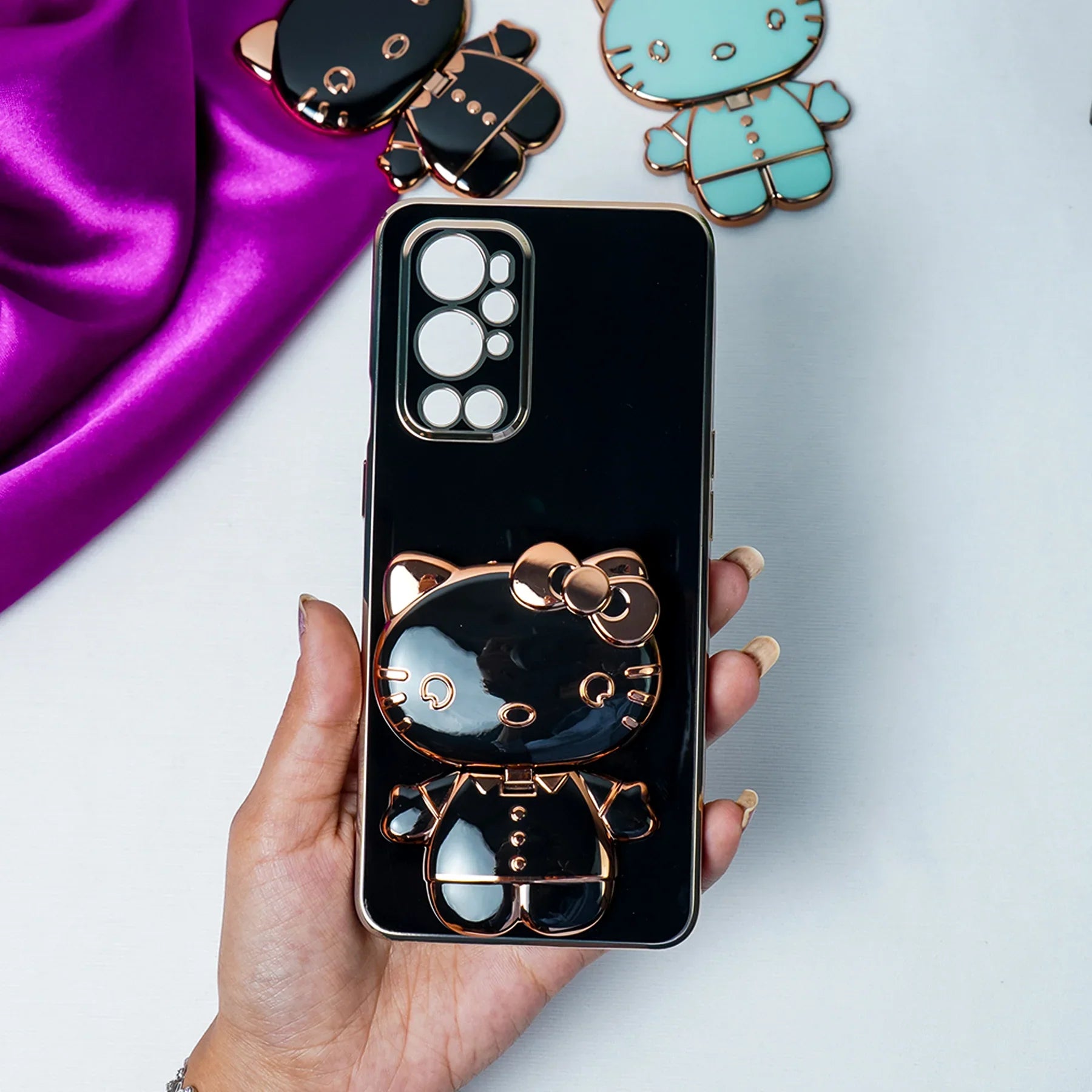 Charming Kitty Folding Mirror Stand Case - OnePlus