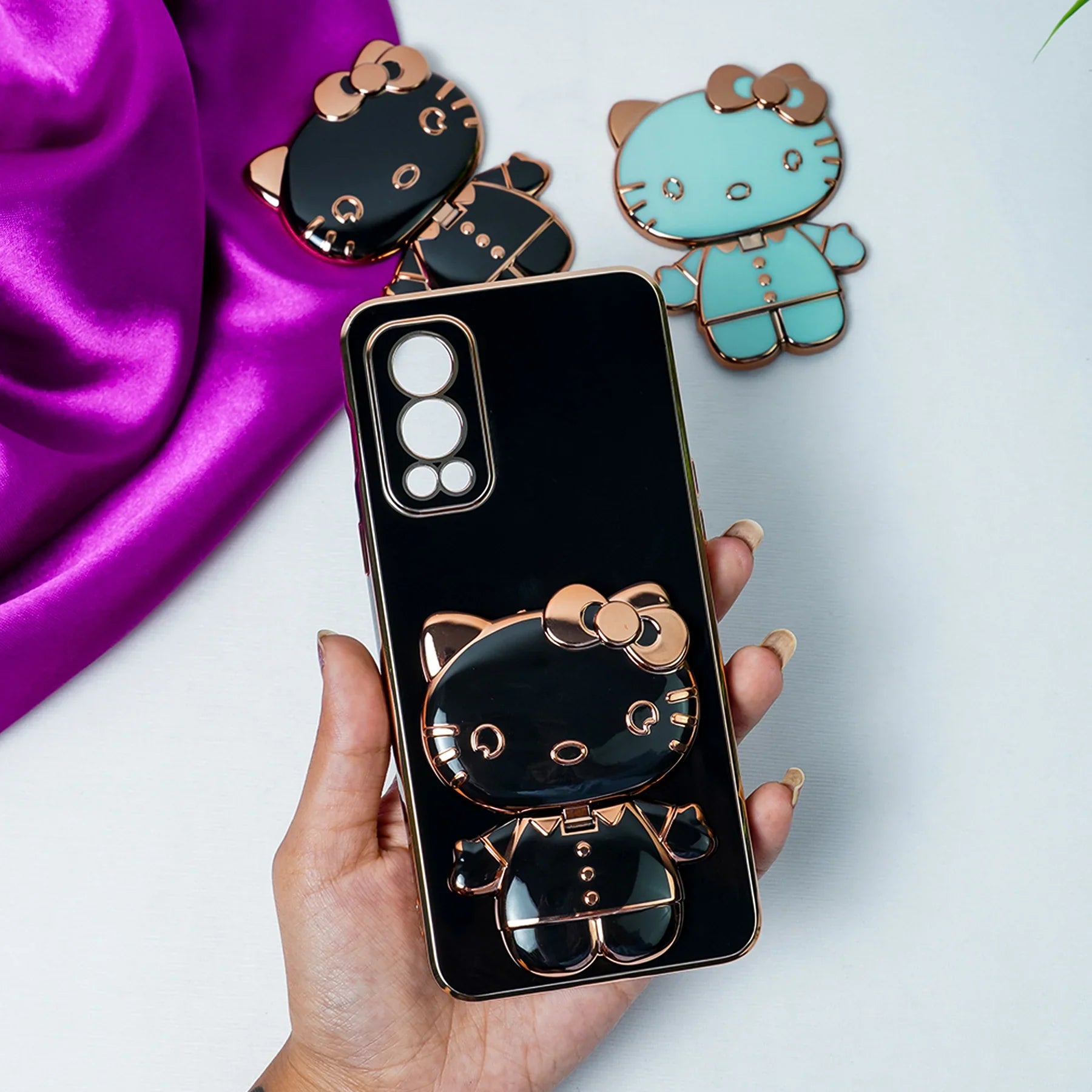 Charming Kitty Folding Mirror Stand Case - OnePlus