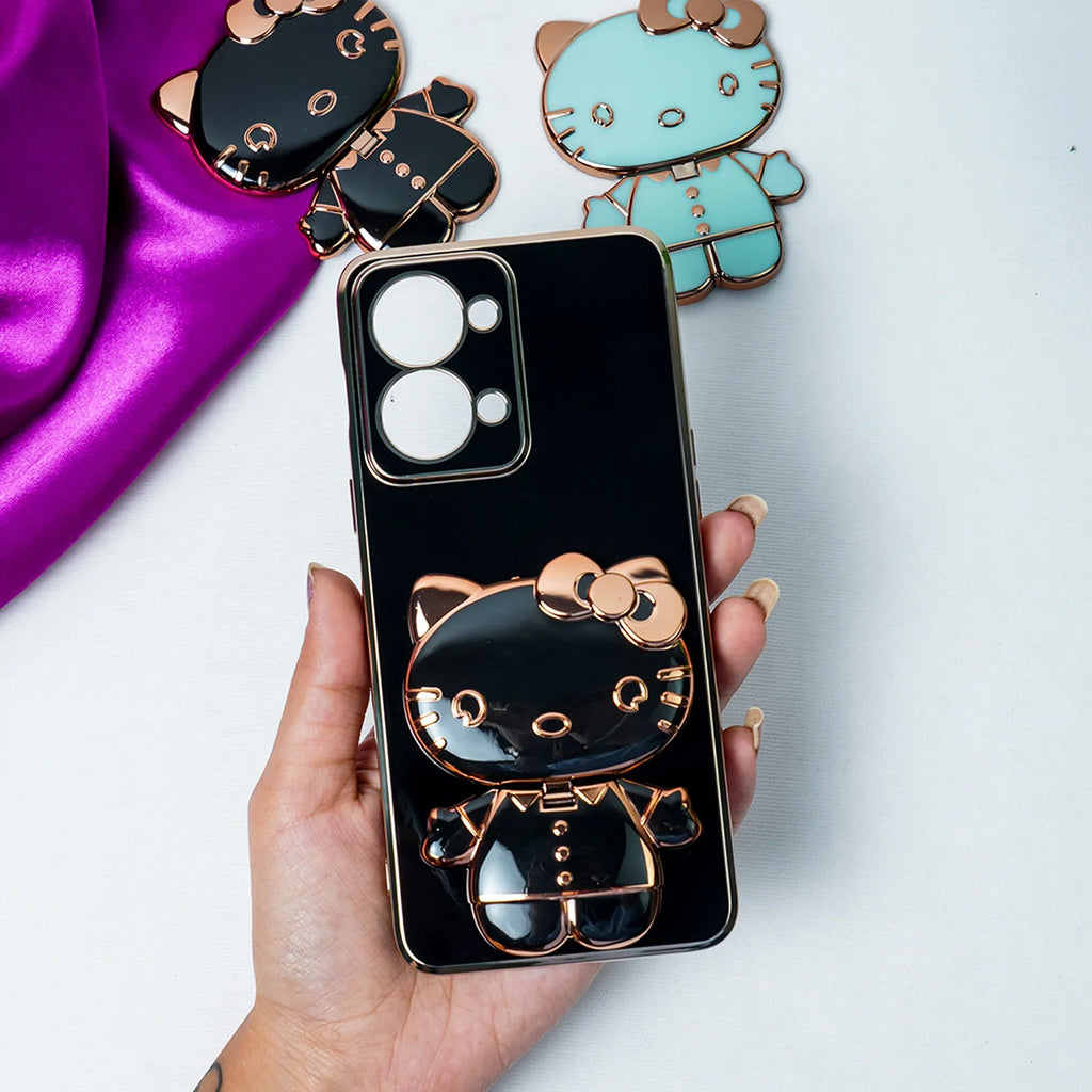 Charming Kitty Folding Mirror Stand Case - OnePlus