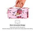 Flower Embellished Zipper Purse and Wallet Duo Case - iPhone