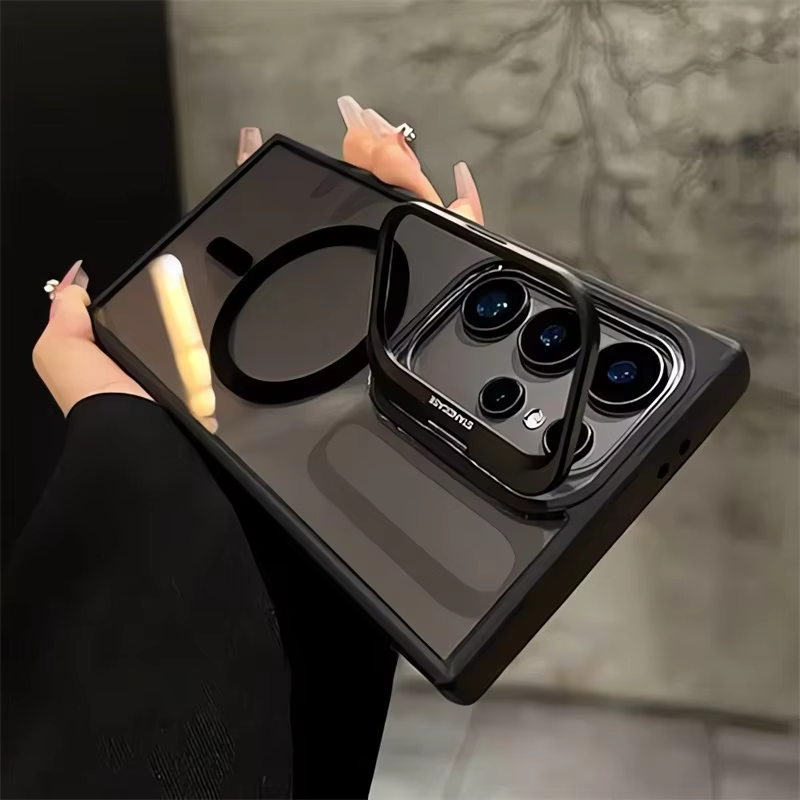 Premium Classy Camera Lens Flip Bracket Case - Samsung Series