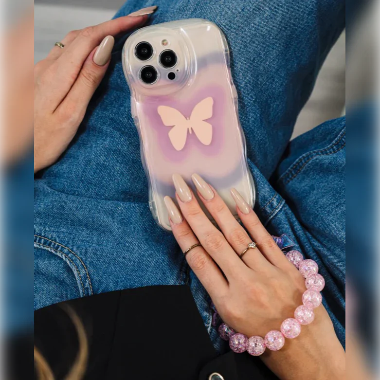 Butterfly Dreamwave Phone Case With Bracelet