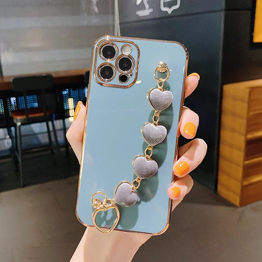 Glossy Love Heart Bracelet Case