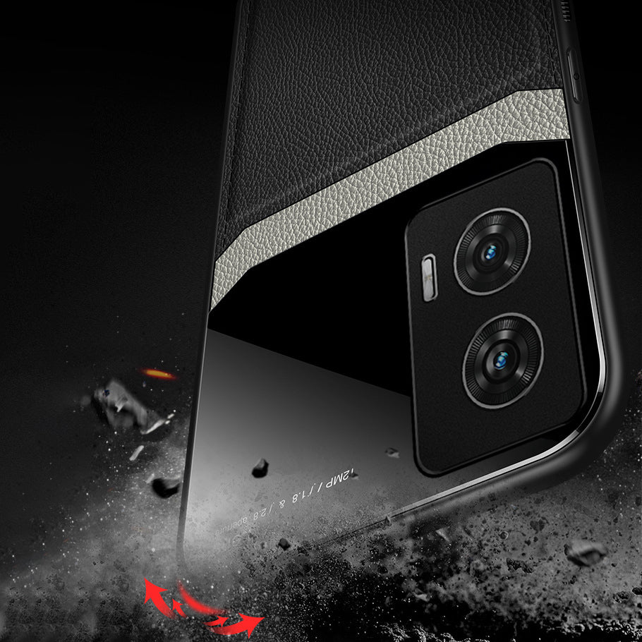 Motorola Edge 50 Fusion 5G Premium Leather Lens Protective Case