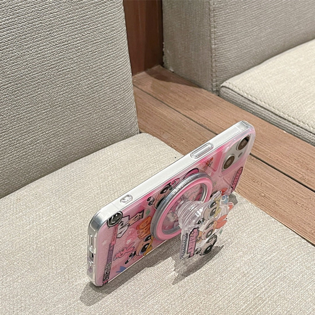 Powerpuff Love Trio Case with Magnetic Phone Gripper