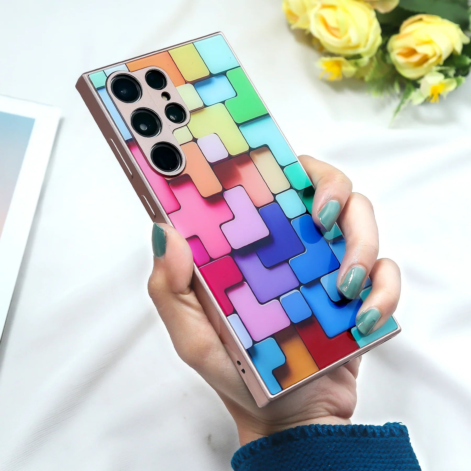 Colorful Blocks Mosaic Phone Case - Samsung
