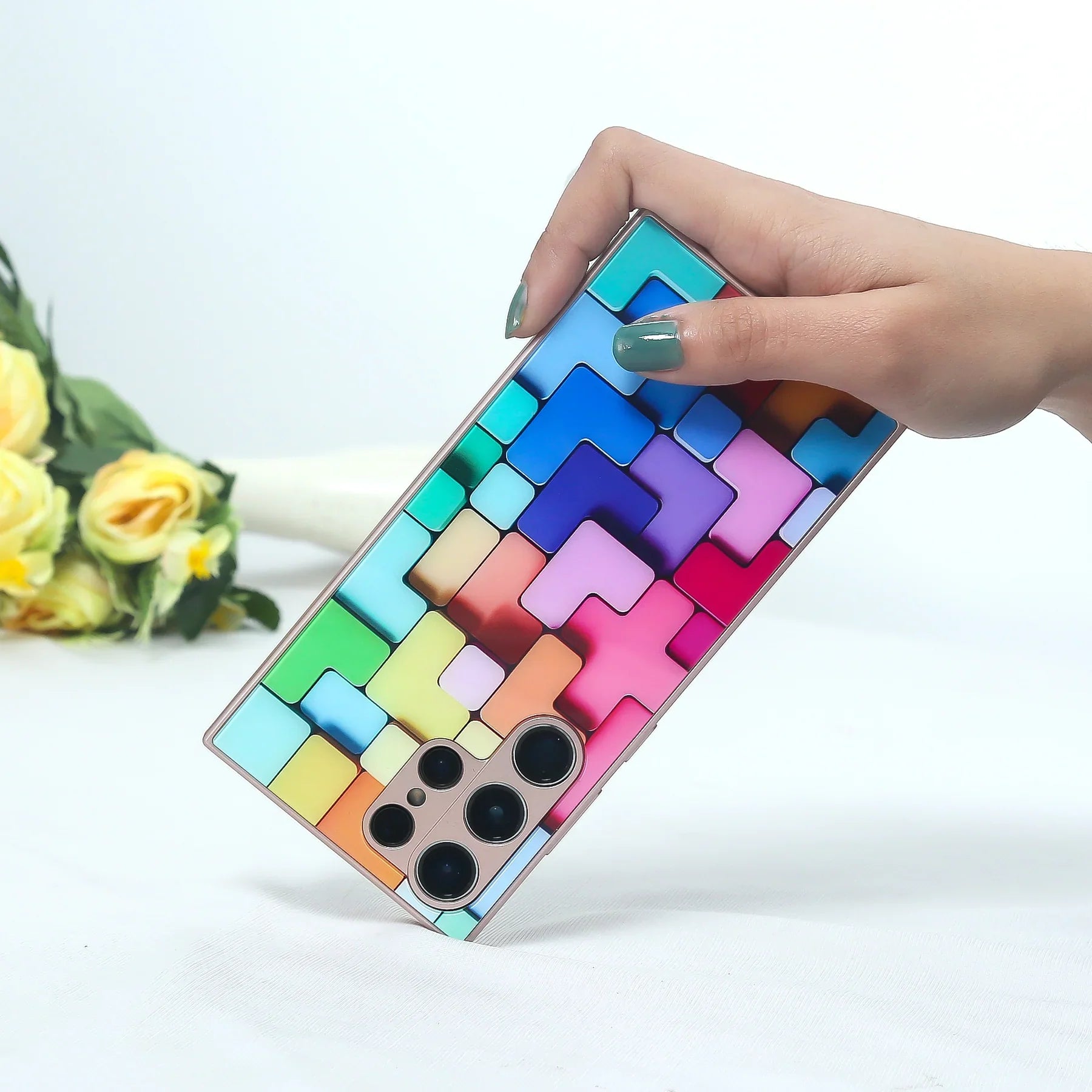 Colorful Blocks Mosaic Phone Case - Samsung