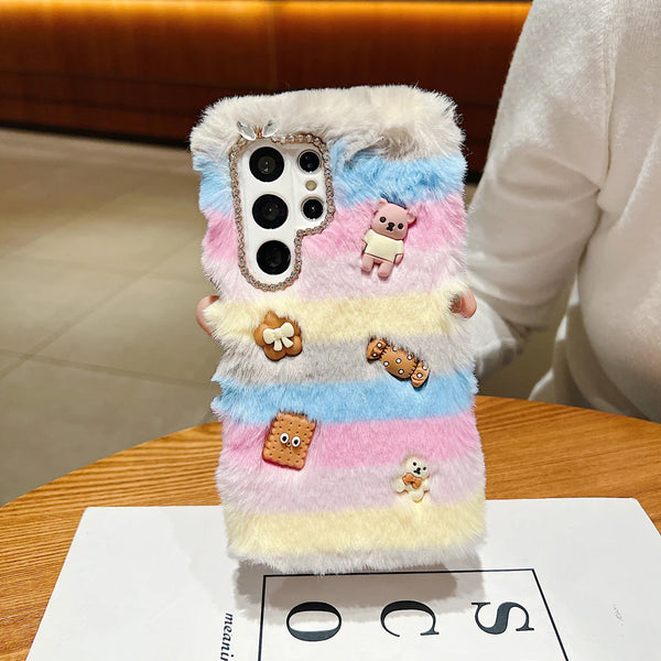 Coversly Rainbow Furry Teddy Phone Case - Samsung