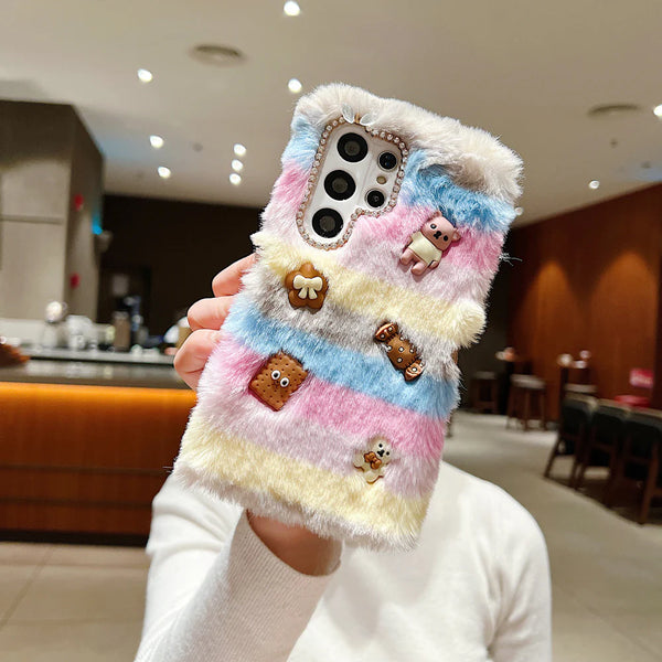 Coversly Rainbow Furry Teddy Phone Case - Samsung