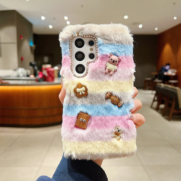 Coversly Rainbow Furry Teddy Phone Case - Samsung