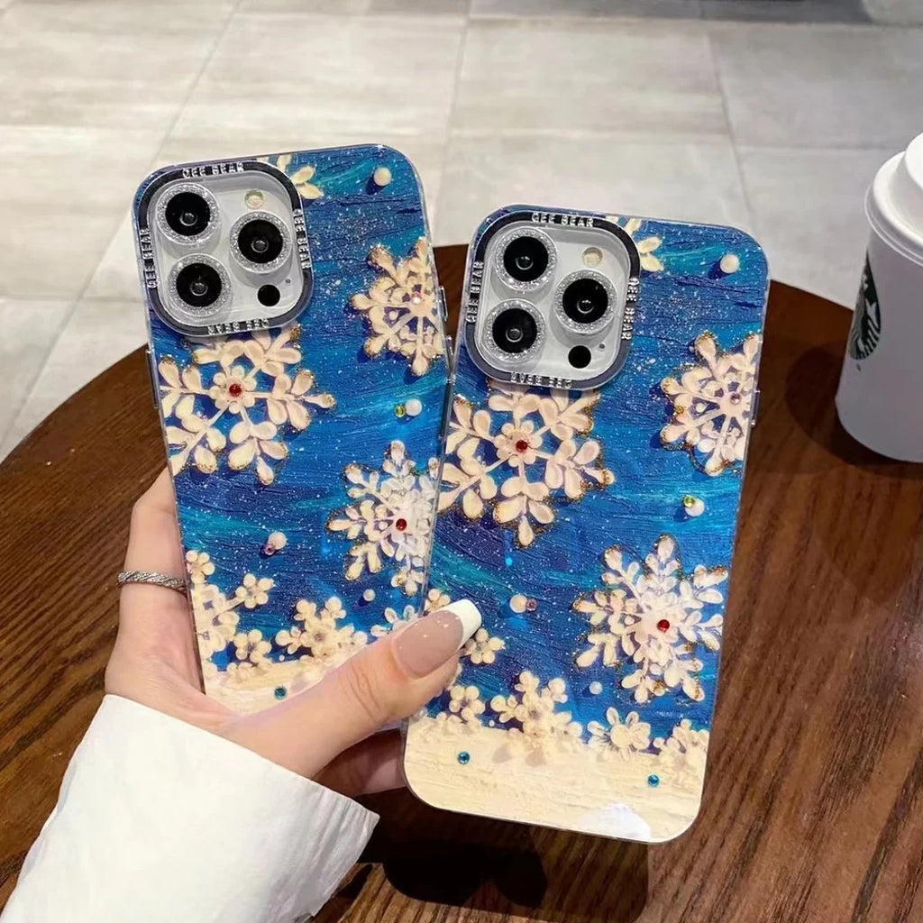 Rhinestone Snowflake Glam Phone Case