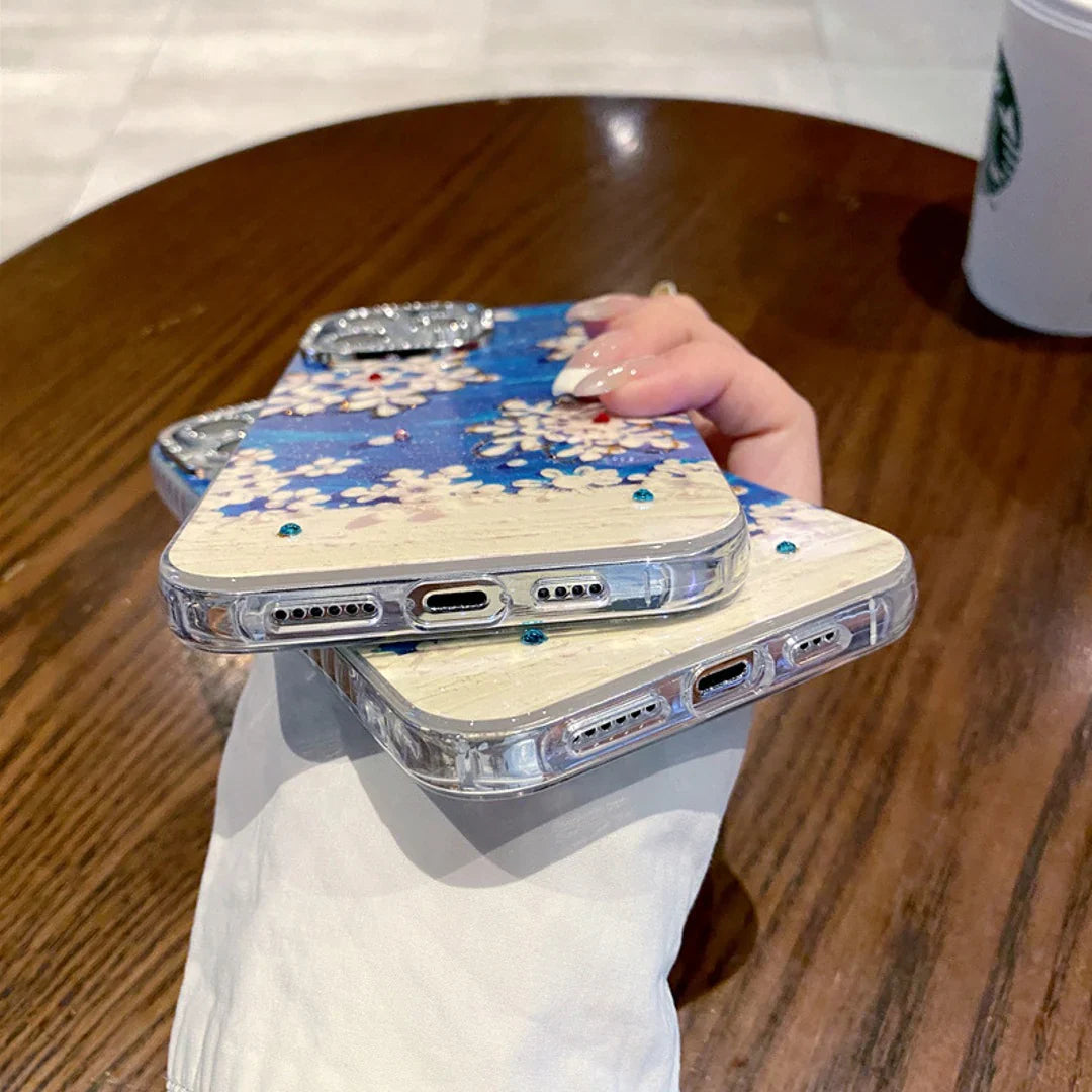 Rhinestone Snowflake Glam Phone Case