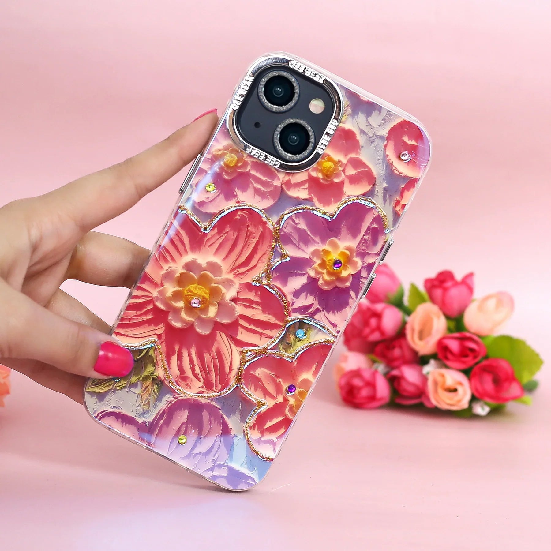 Rhinestone Petalique Phone Case